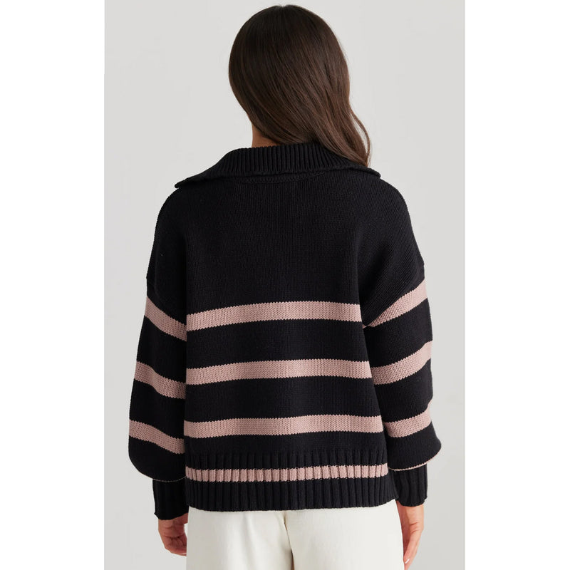 Knit Goldie Stripe - Black