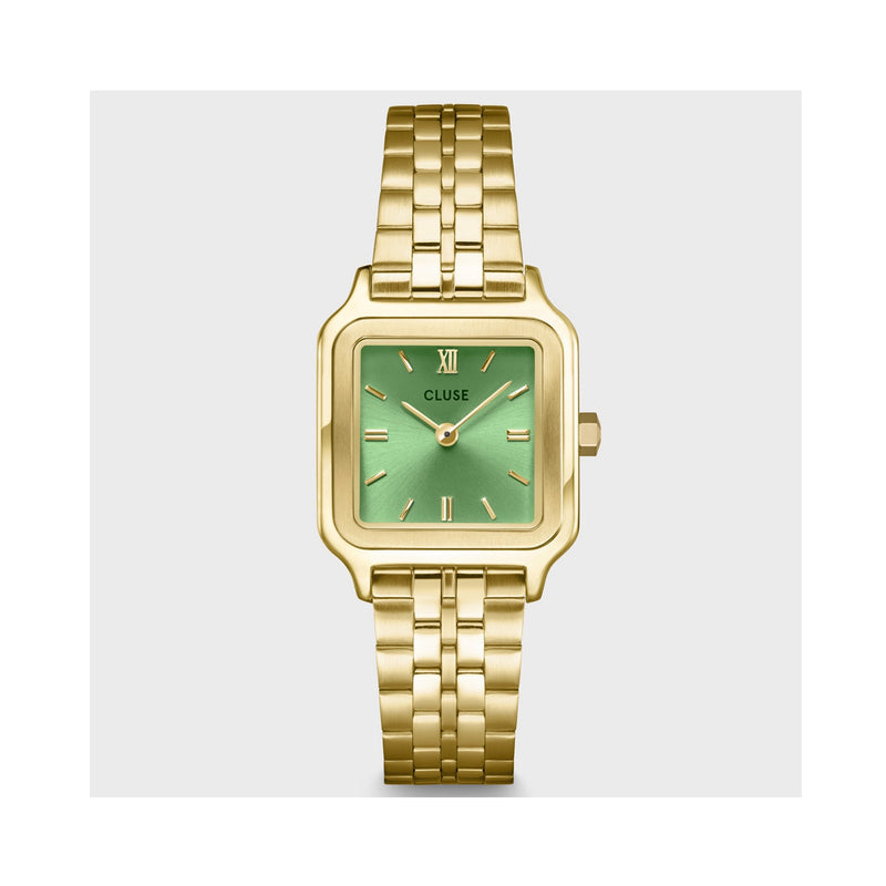 Watch Gracieuse Petite - Light Green / Gold Link
