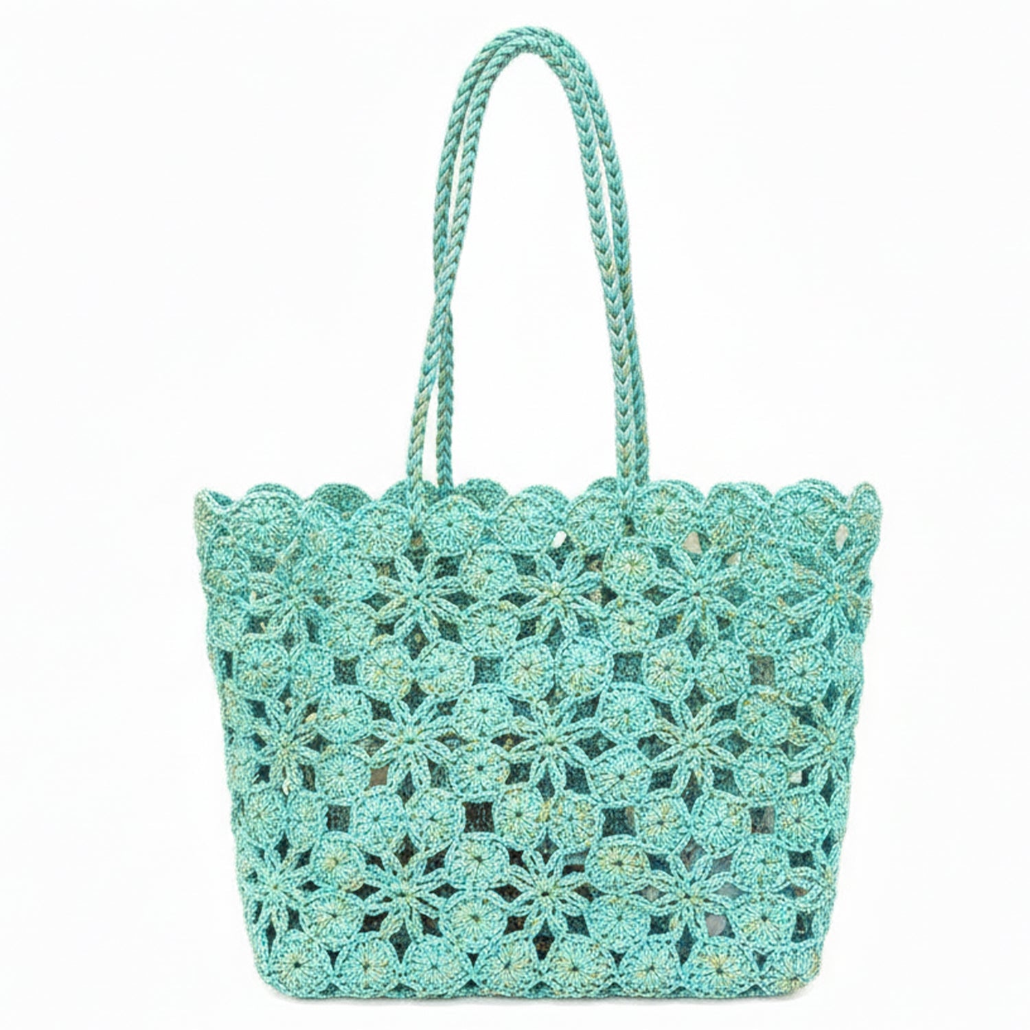 Tote Corallo Crochet - Green Aegean