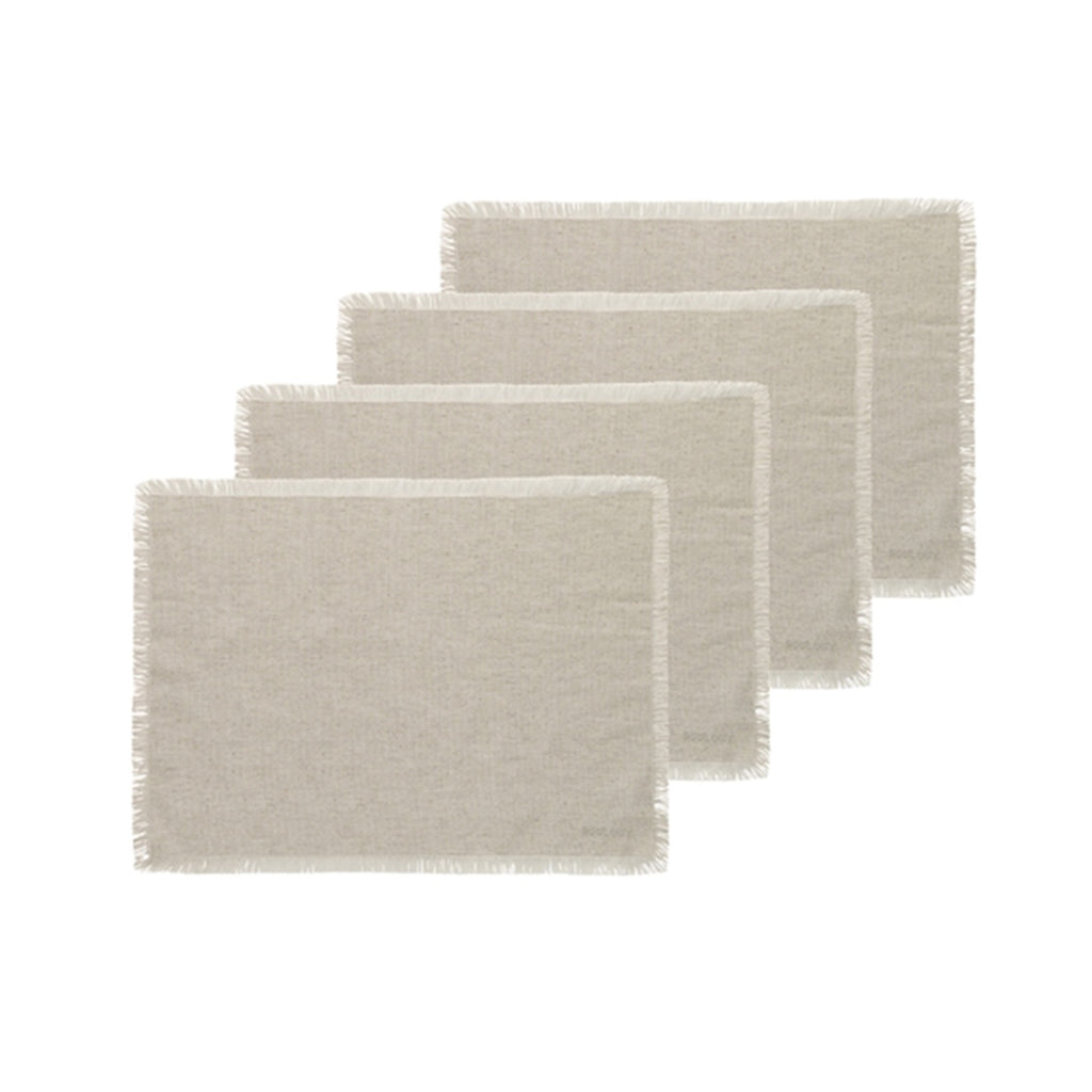 Placemat Fray Set of 4 Flax