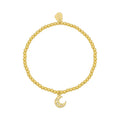 Bracelet Moon Cz Stretch Sienna - Gold Plated