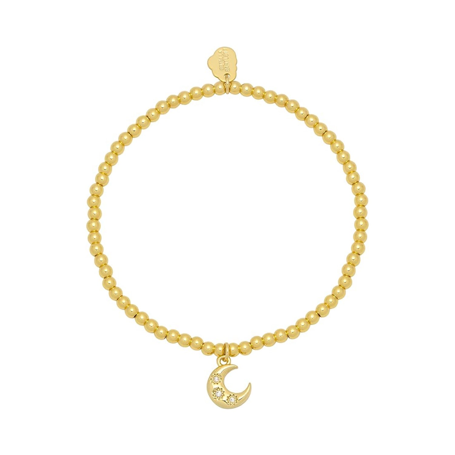 Bracelet Moon Cz Stretch Sienna - Gold Plated