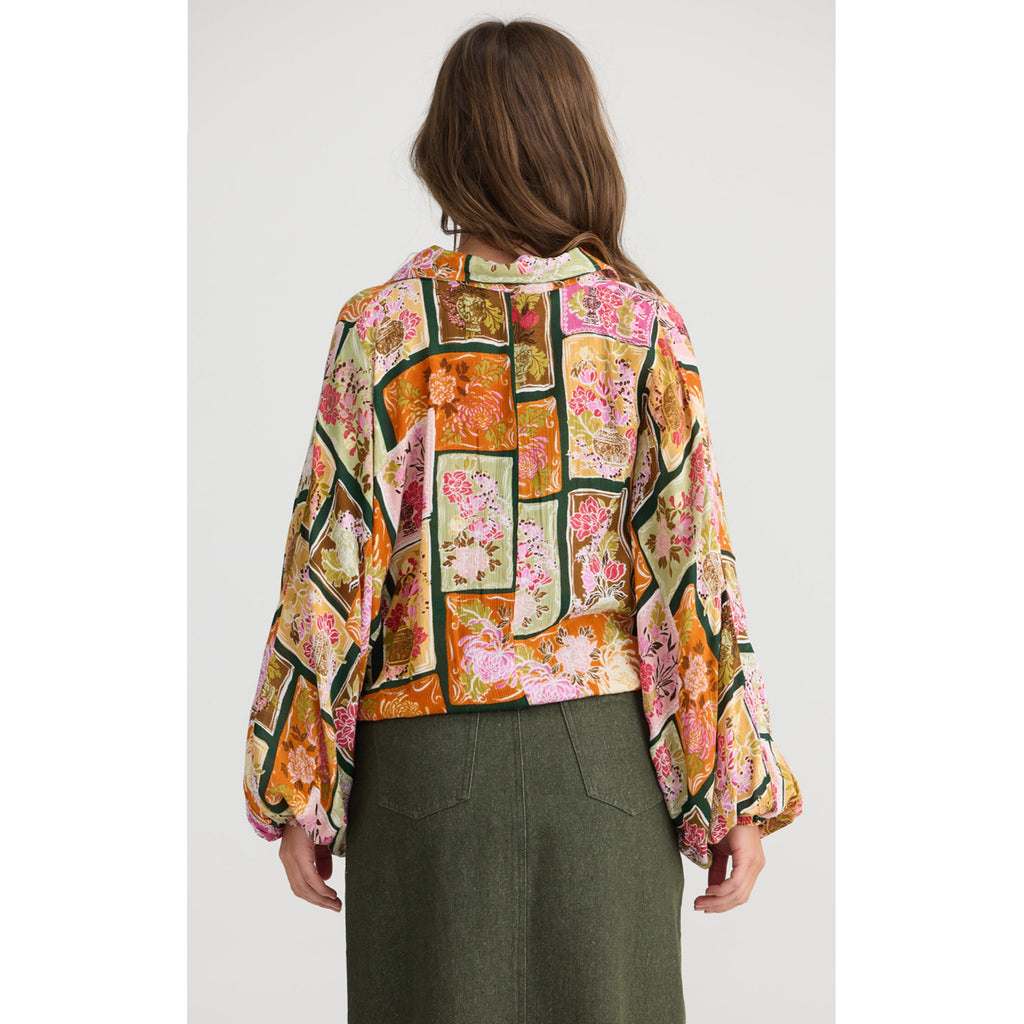 Top Hazel Shirt - Postcard Petals