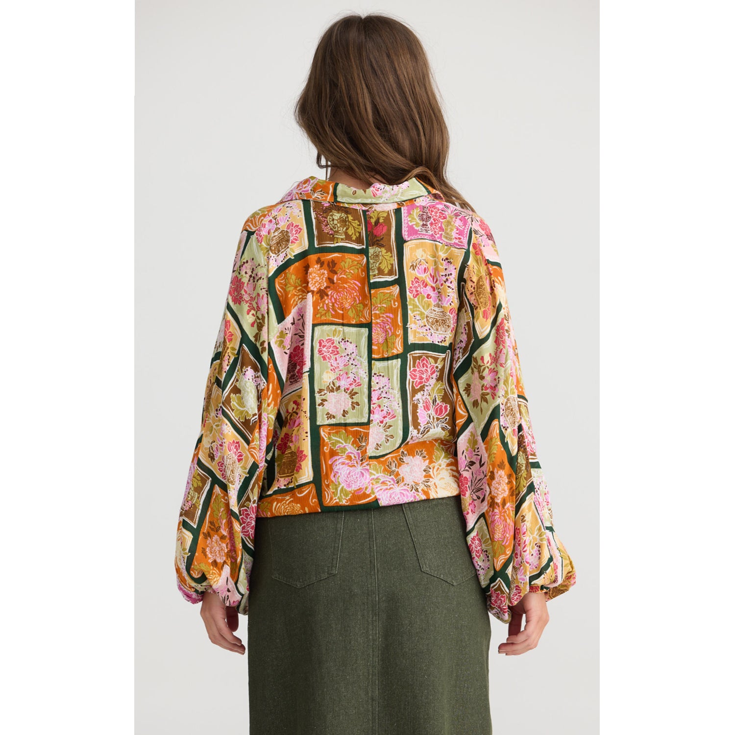 Top Hazel Shirt - Postcard Petals