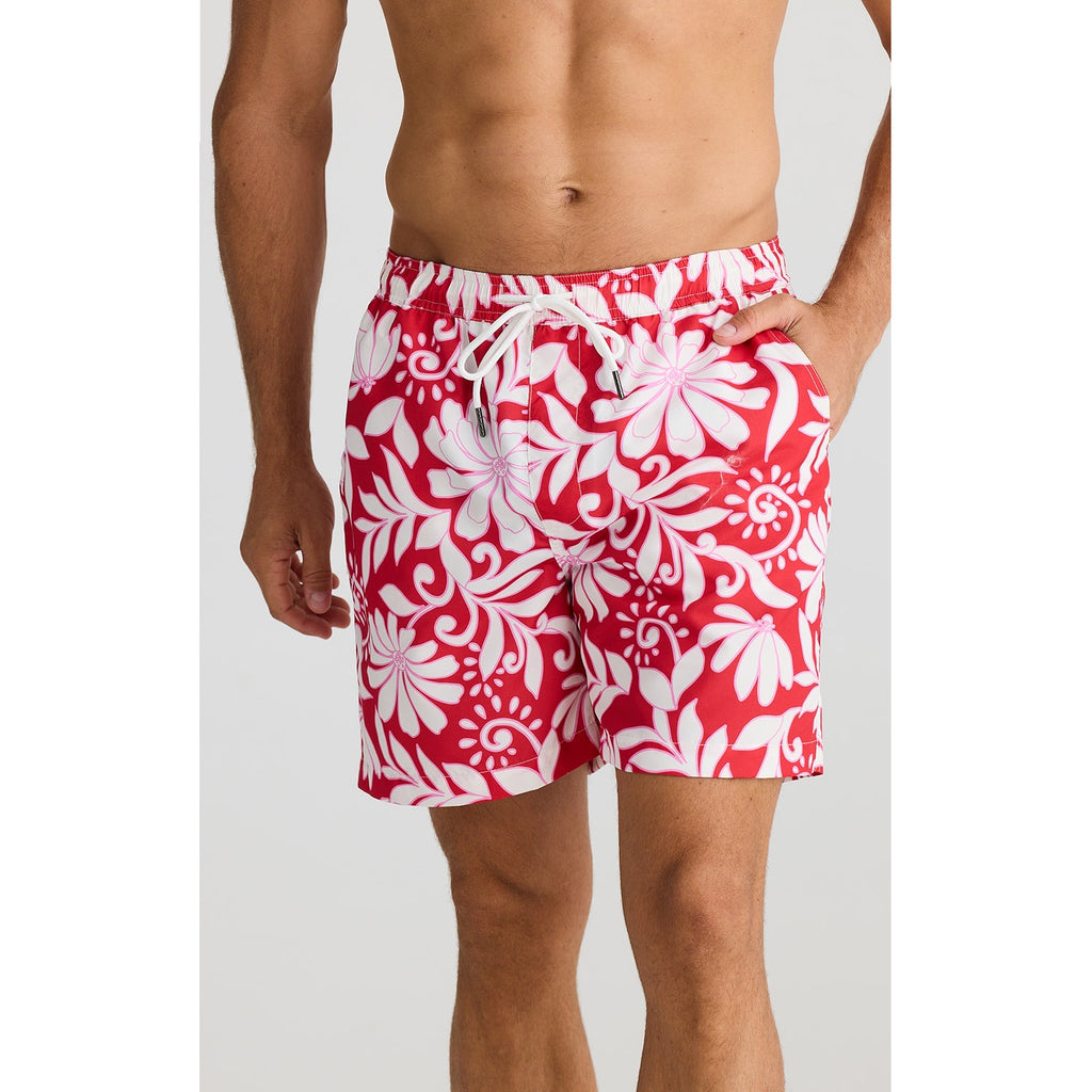 Mens Board Short Dartmouth - Red Troppo