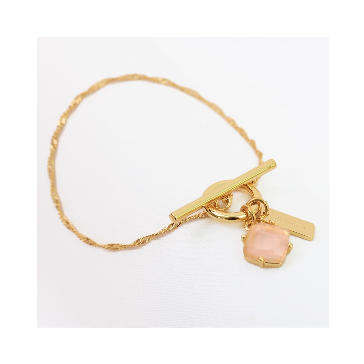 Bracelet Healing Rose Quartz Gold