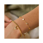 Bracelet Moon Cz Stretch Sienna - Gold Plated