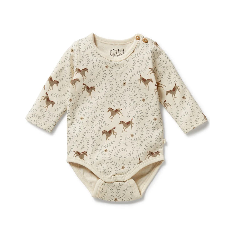Baby Bodysuit Organic Cotton - Trixie Horse