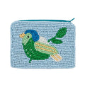 Bluebell Beaded Pouch 12x9cm Blue