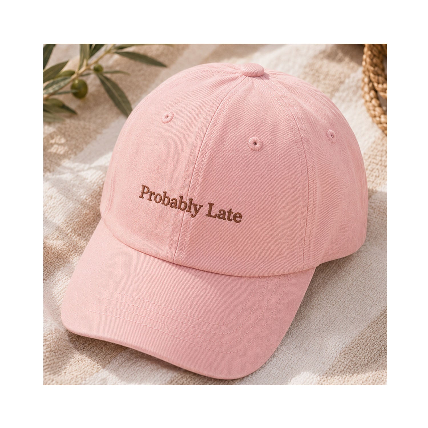 Cap -Probably Late  - Blush Pink