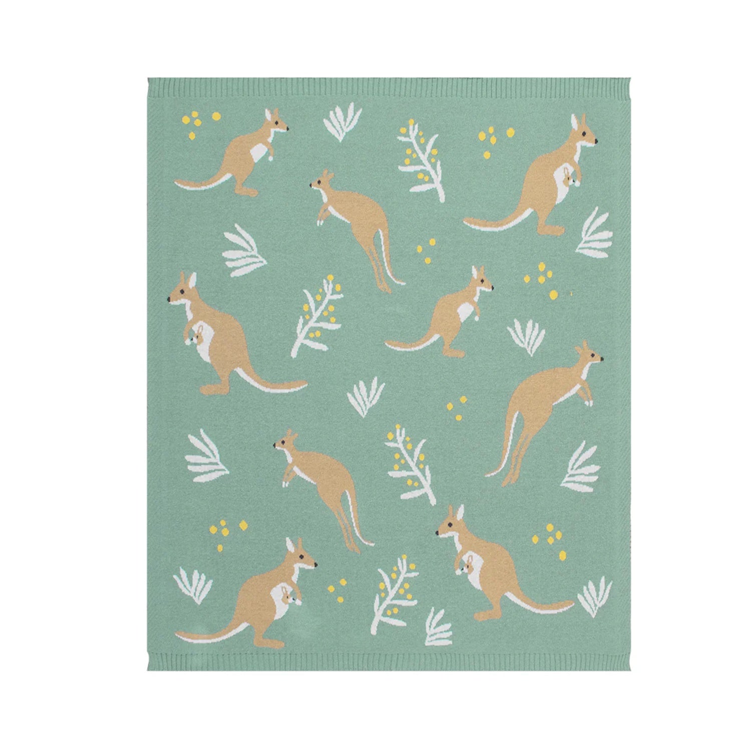 Baby Blanket Australiana - Kangaroo Green