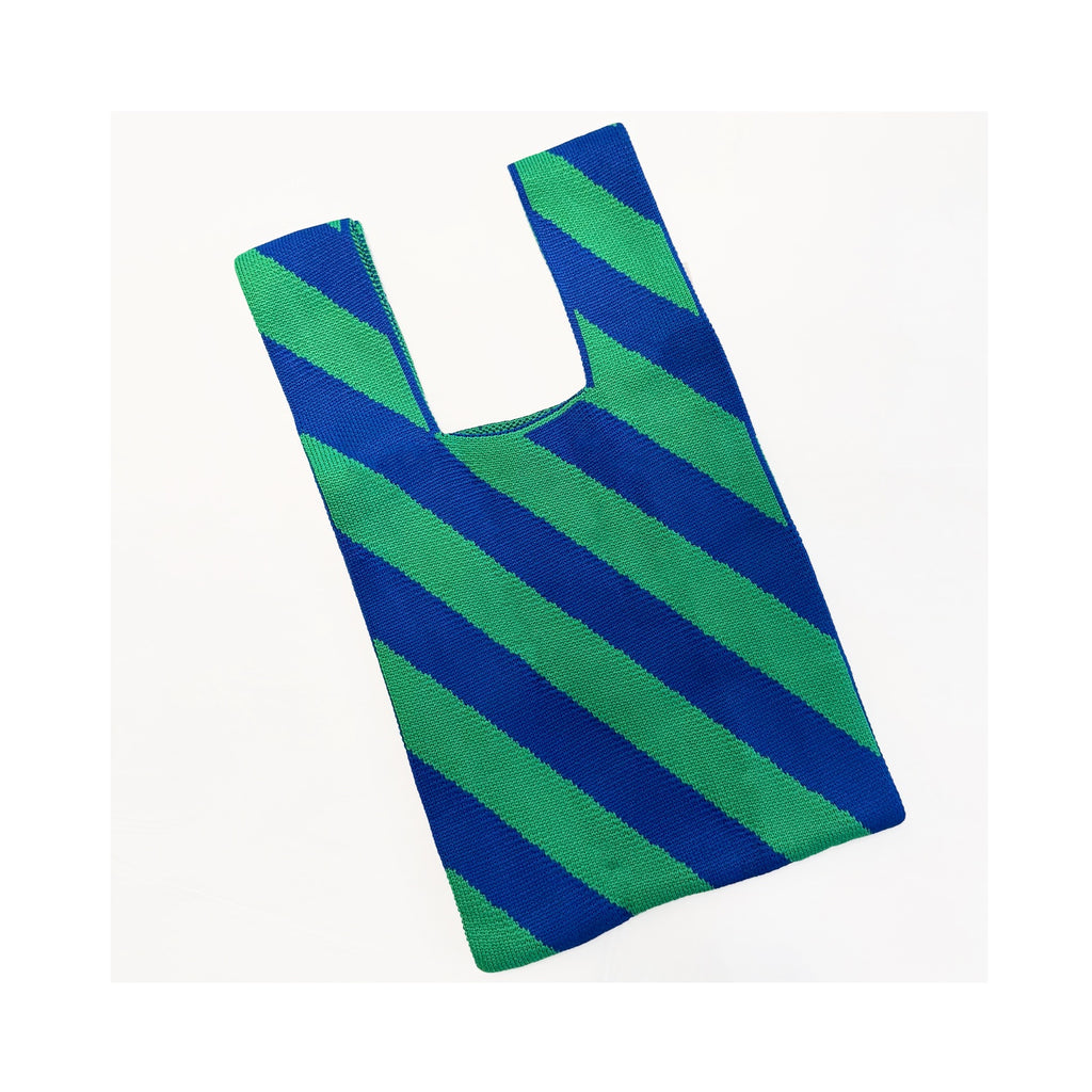 Knot Bag - Stroke Blue & Green
