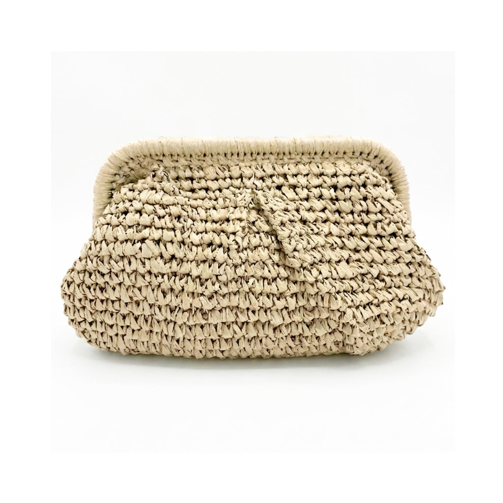 Clutch Elody Straw - Latte