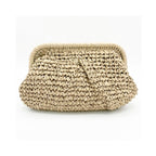 Clutch Elody Straw - Latte