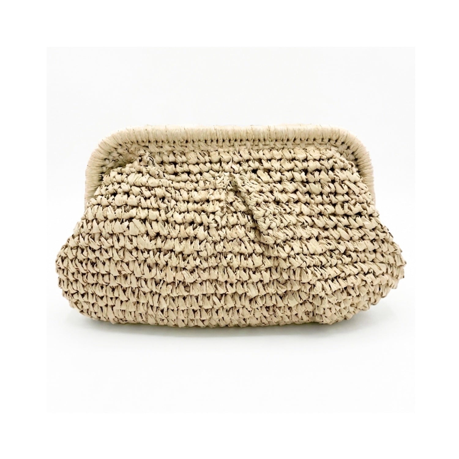 Clutch Elody Straw - Latte