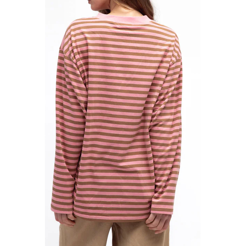 Top Maddie Long Sleeve Tee - Pink & Bronze
