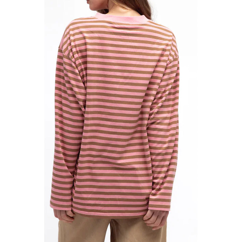Top Maddie Long Sleeve Tee - Pink & Bronze