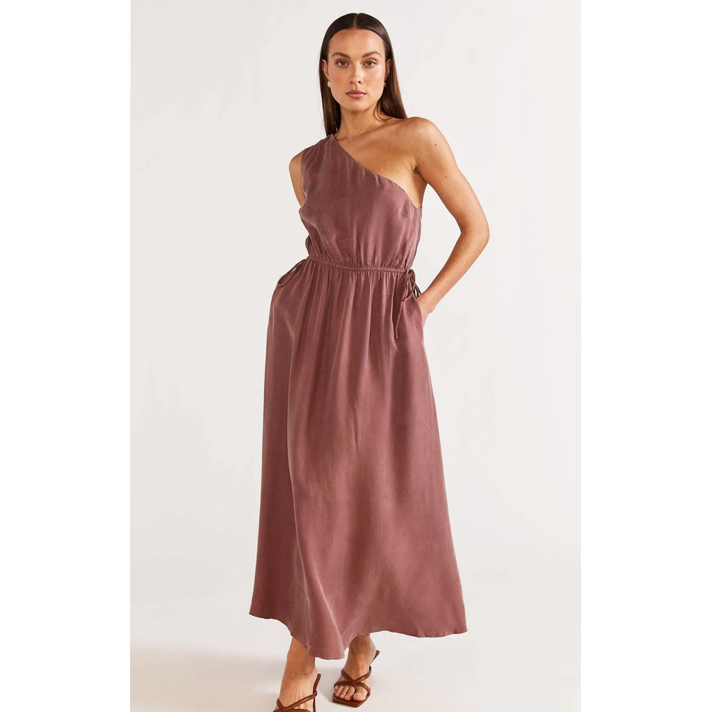 Dress Vento One Shoulder - Mocha