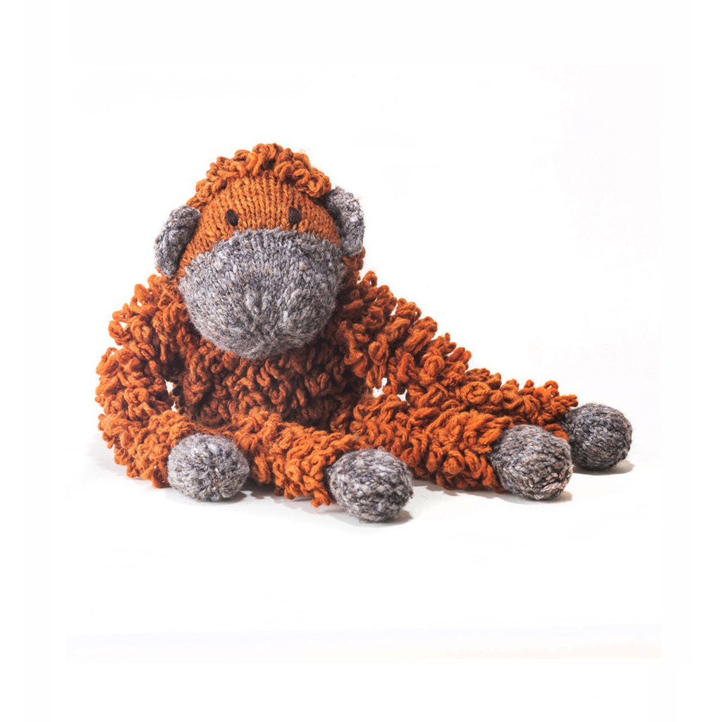 Knitted Wool Orangutan - Small