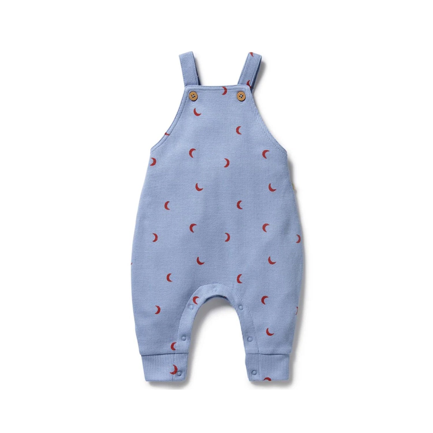 Baby Overalls Organic Cotton Waffle - Hey Moon