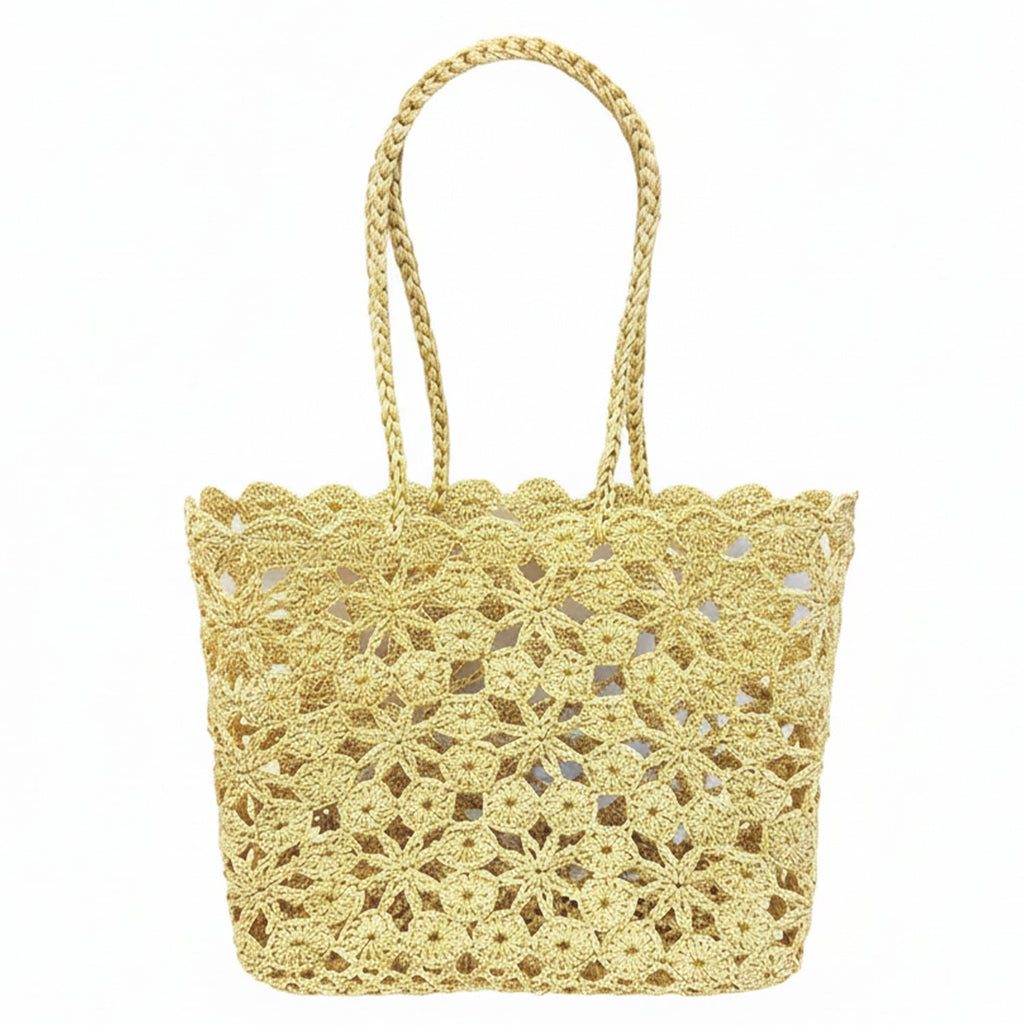 Tote Corallo Crochet - Natural sand