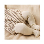 Nutmeg Stripe Organic Waffle Bodysuit
