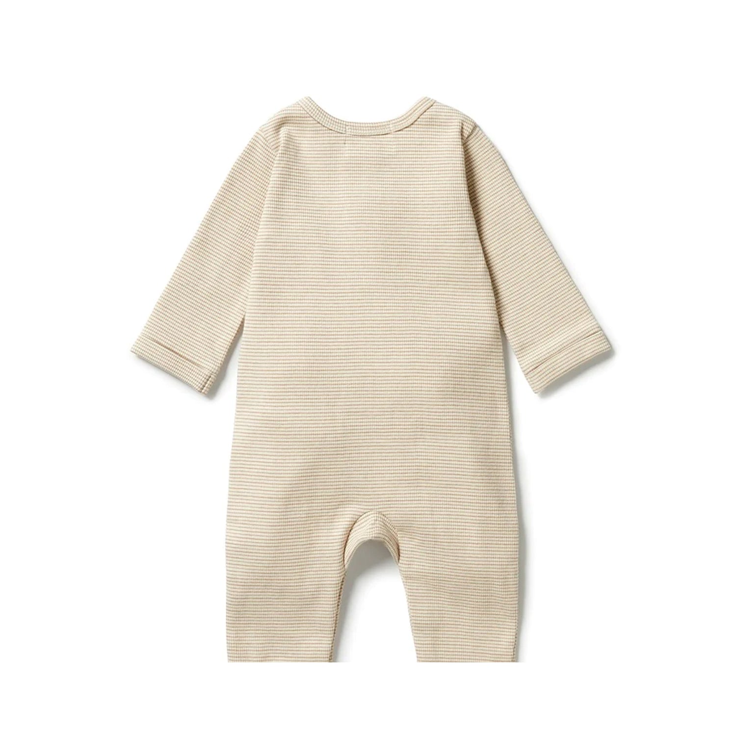 Growsuit Slouch Organic Stripe Rib - Nougat
