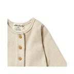 Growsuit Slouch Organic Stripe Rib - Nougat