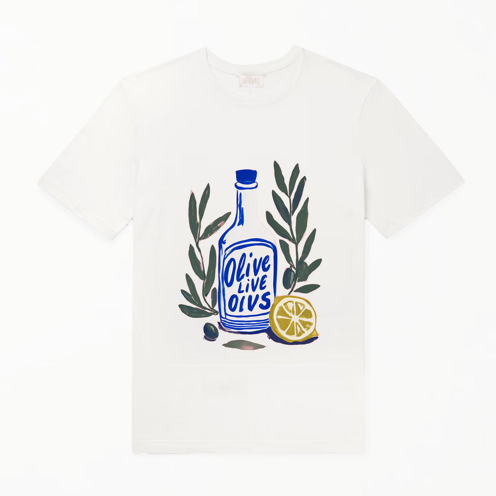 TShirt White - Olive Bottle