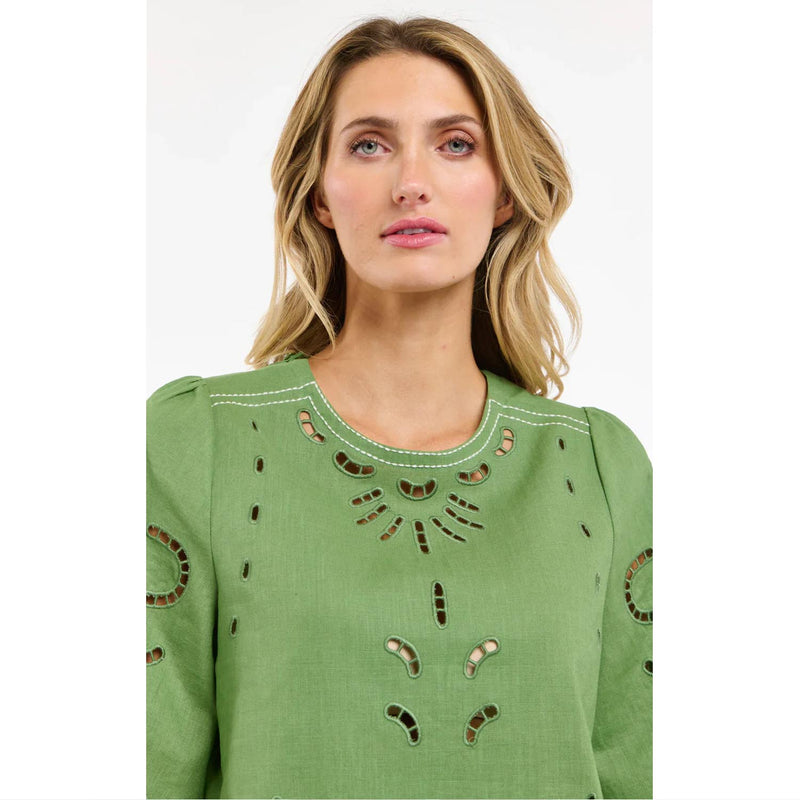 Top Annie Embroidered - Kelly Green