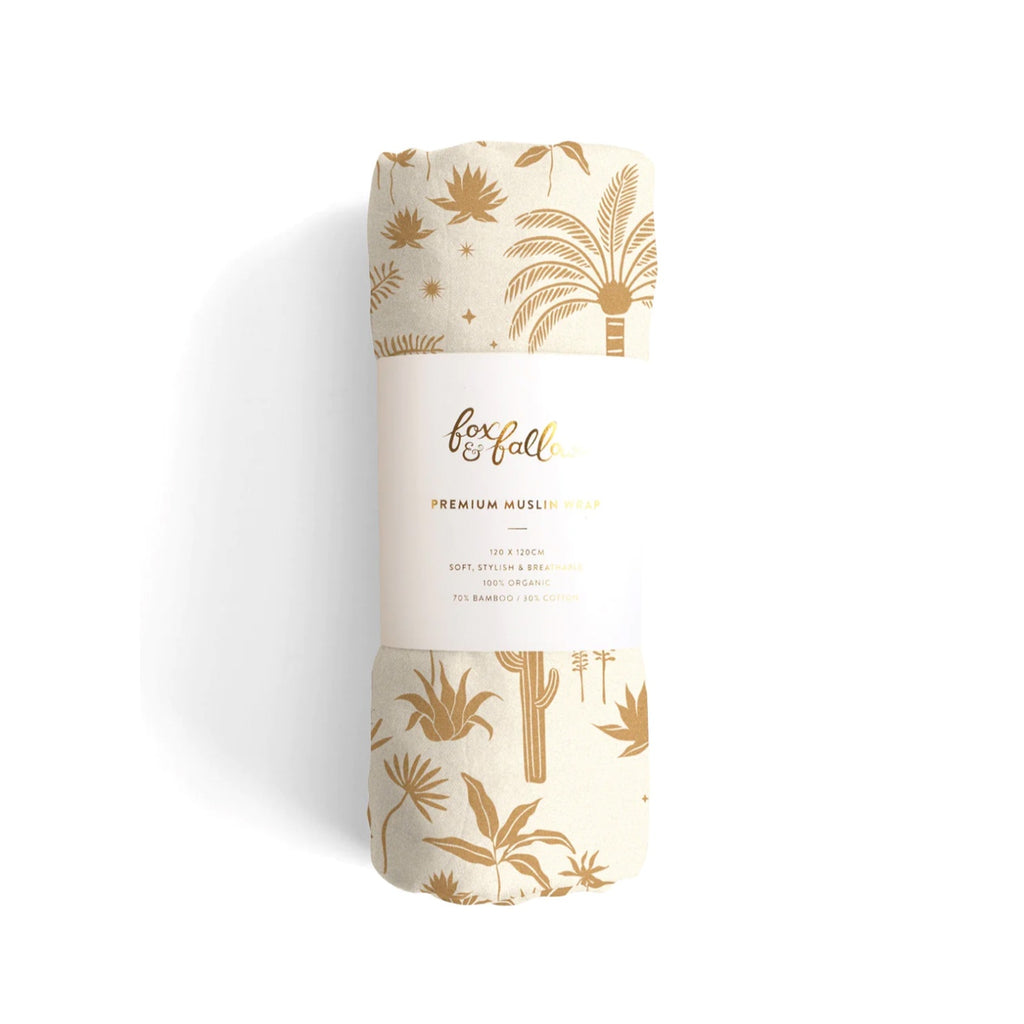 Swaddle Organic Muslin Wrap - Desert Palms