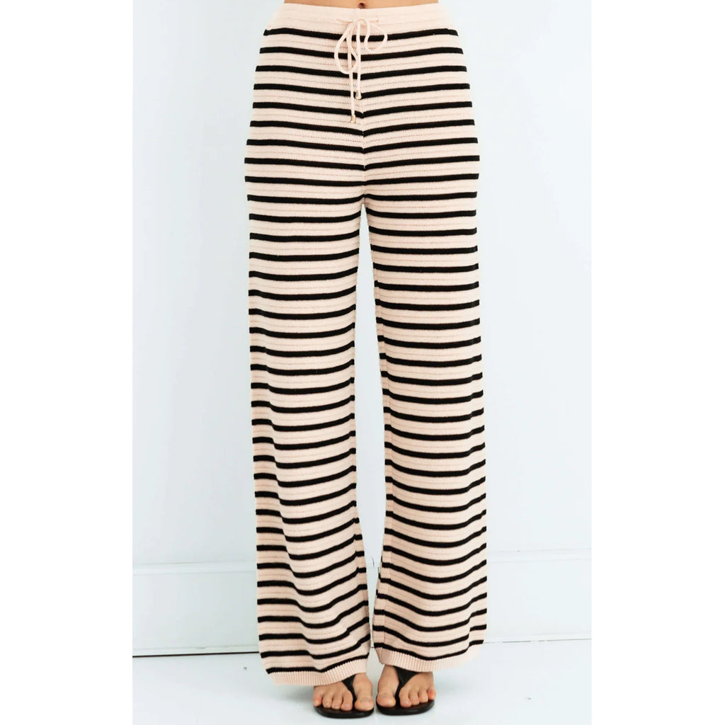 Pant Knit Sumatra - Black Stripe