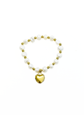 Bracelet - Pearl Heart Drop
