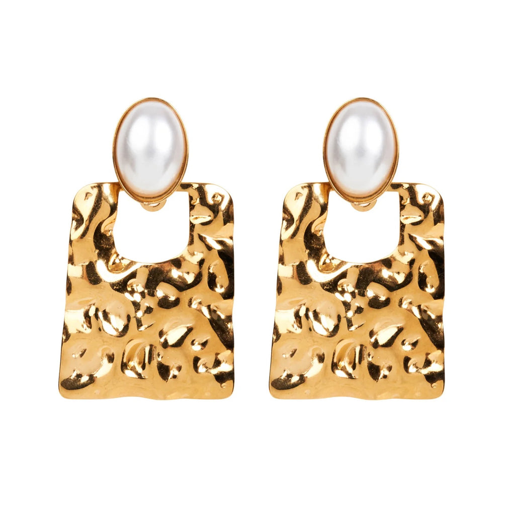 Earring Ivy Pearl - Square