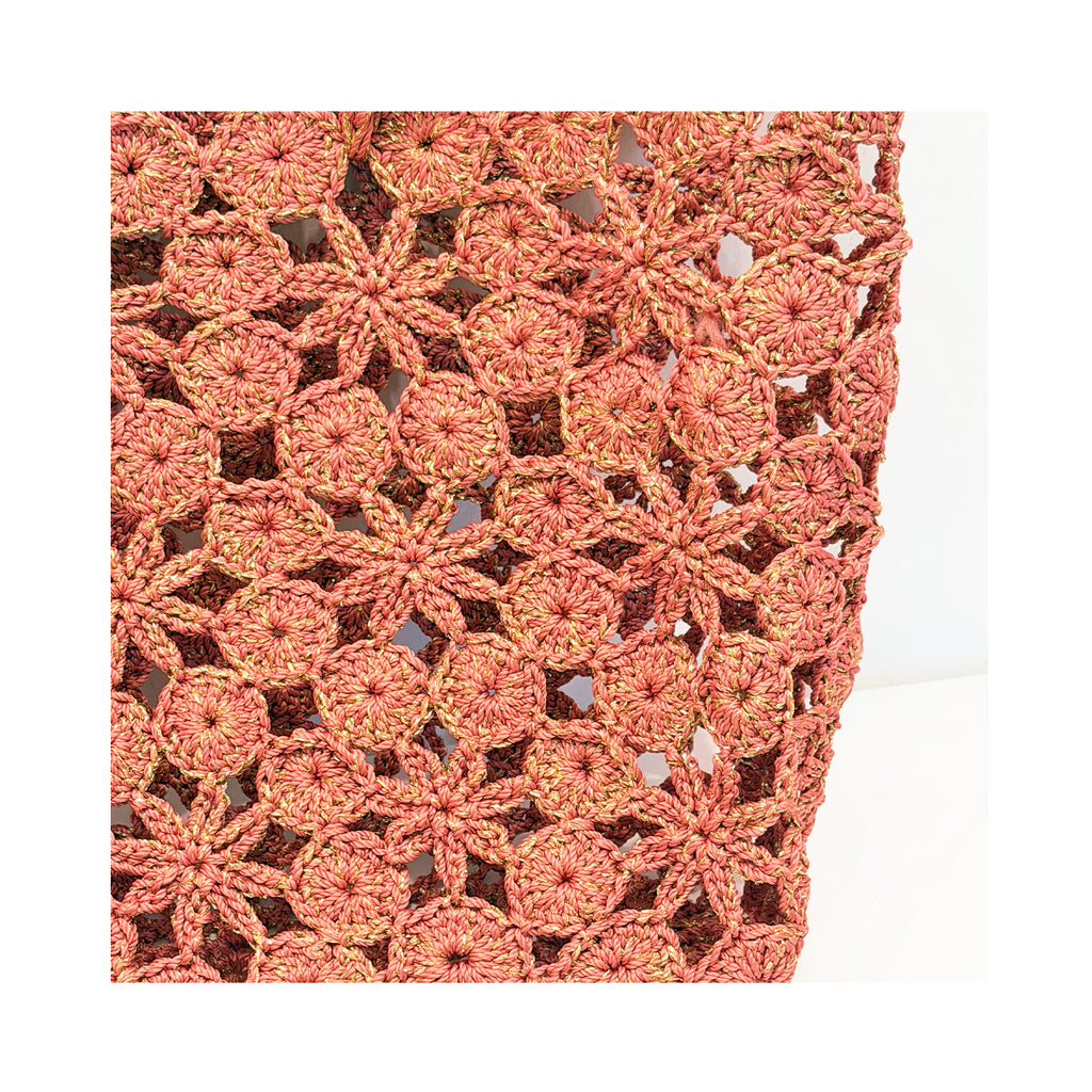 Tote Corallo Crochet - Pink Rose