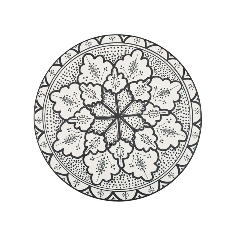 Cheese Board Ceramic Aleah - Black & White