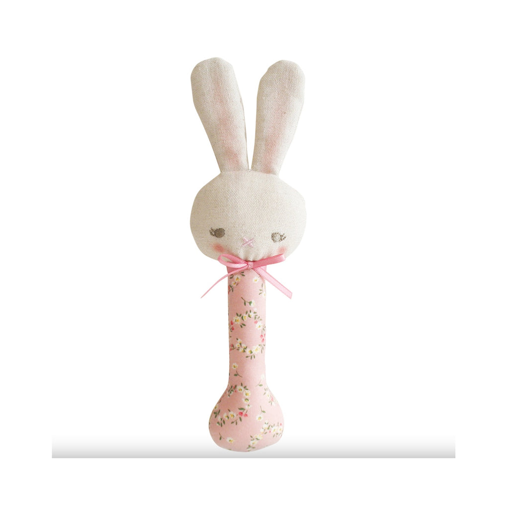 Stick Rattle Bunny - Posy Heart
