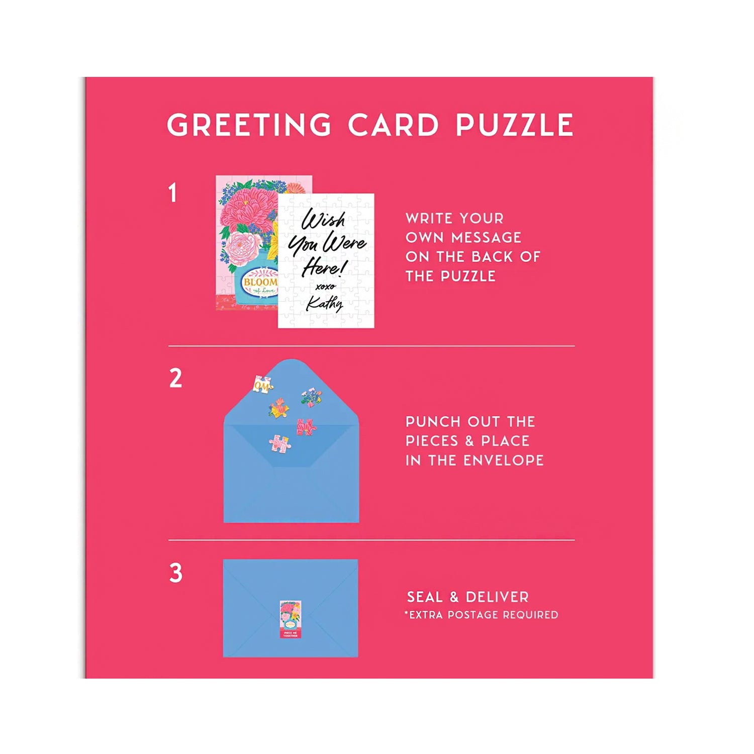 Puzzle - Blooms of Love Greeting Card