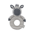 Knitted Ring Rattle - Zac The Zebra