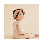 Growsuit Slouch Organic Stripe Rib - Rose