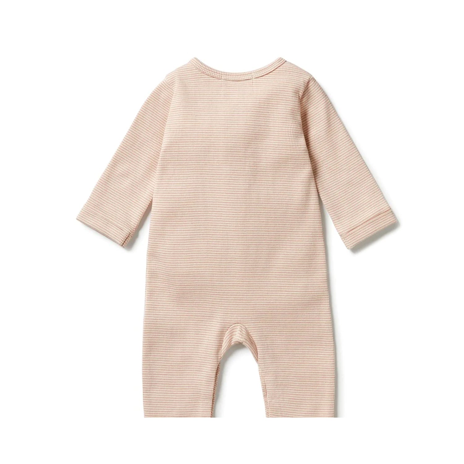 Growsuit Slouch Organic Stripe Rib - Rose
