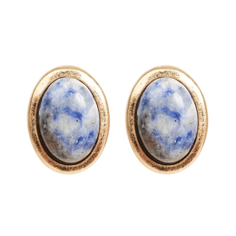 Earring Selene - Round Stone