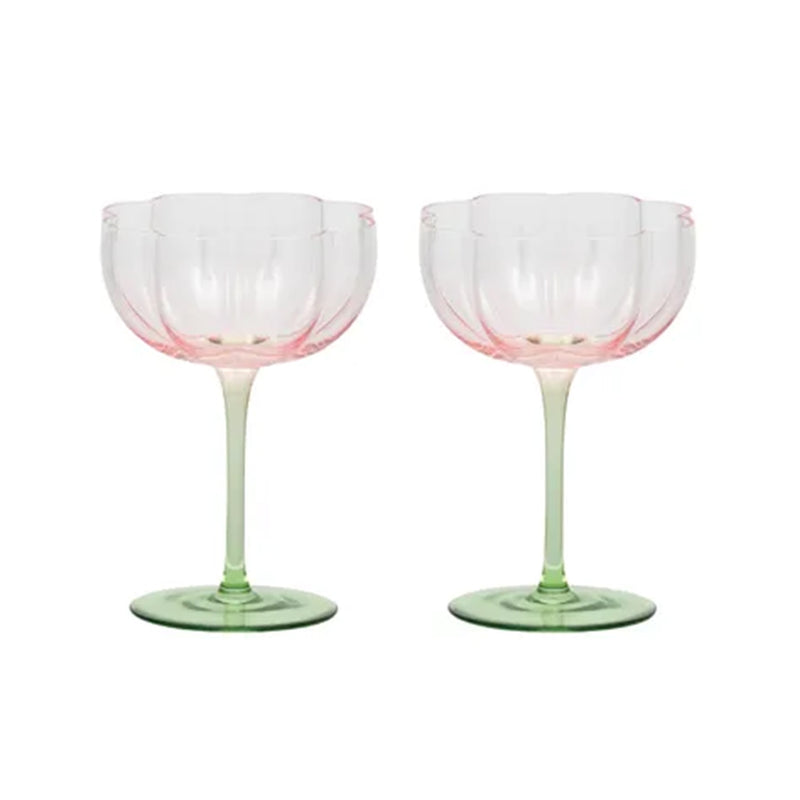 Coupe Glass Tulip Set 2 - Lotti