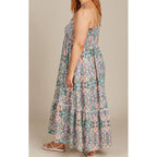 Dress Remi Shirred Maxi - Lotus Fleuron