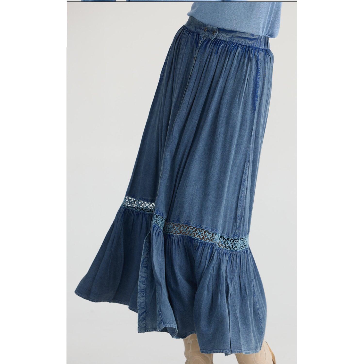 Skirt Ashleigh - Washed Denim