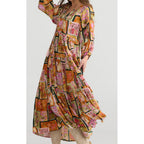 Dress Damascus Mid Sleeve - Postcard Petals