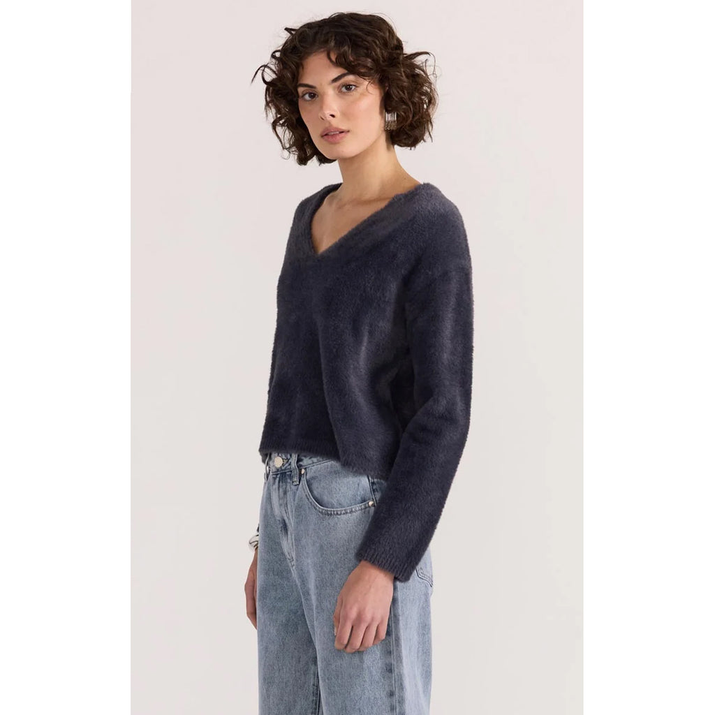 Jumper Fluffy Knit Ember - Slate