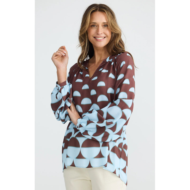Top Diego - Blue Brown Geo