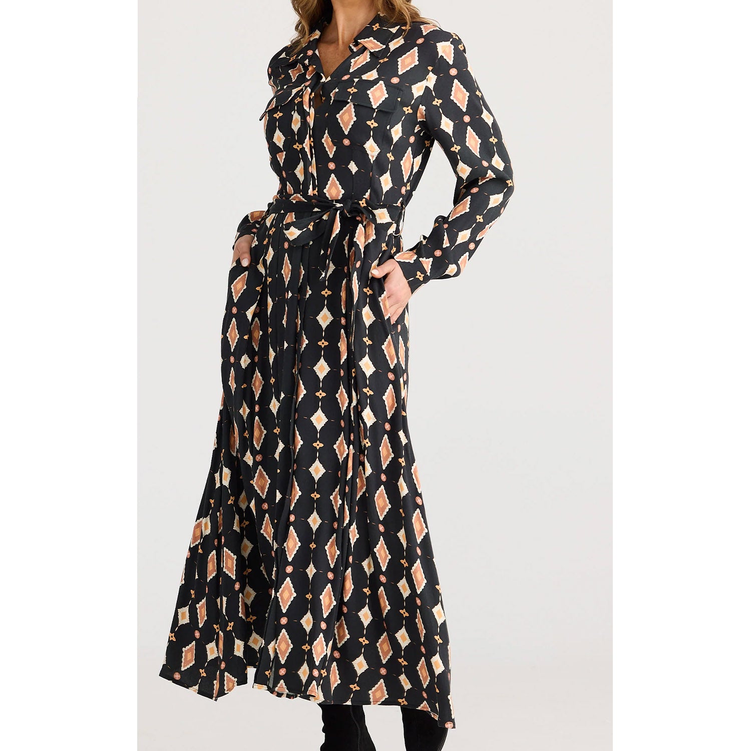 Dress Rossellini - Casablanca Tile