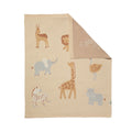 Baby Blanket Jacquard Knit - Wild Safari